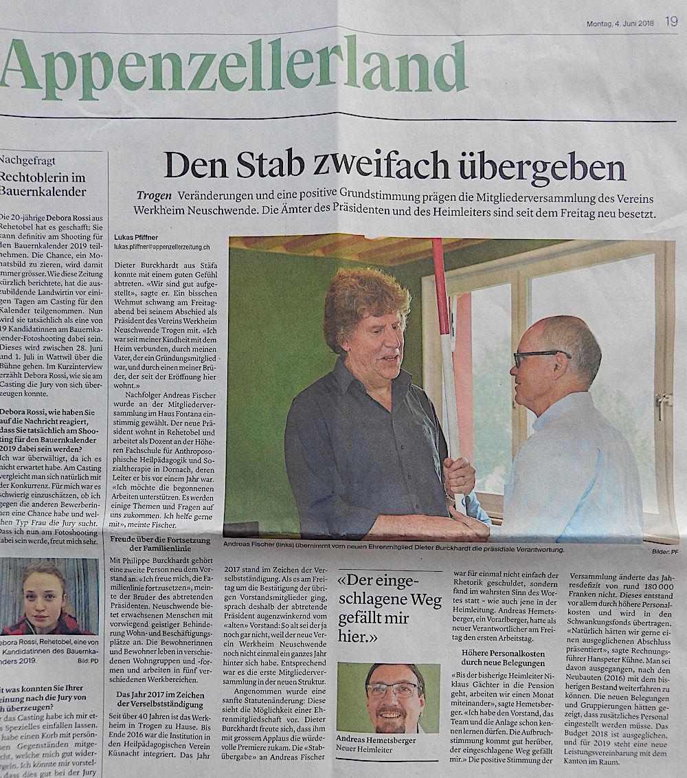 1. Mitgliederversammlung vom Verein Werkheim Neuschwende