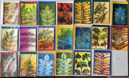 Geschenkkarte aus Gelplattendruck