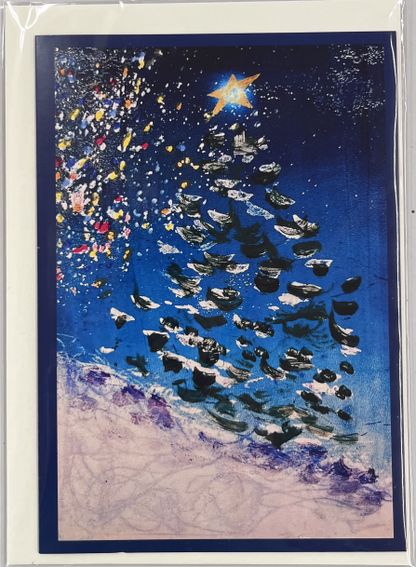 Geschenkkarte aus Cyanotypie